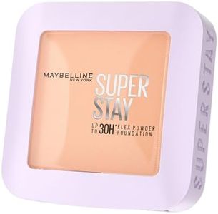 Maybelline New York Super Stay Flex Powder Foundation Compact, 120, Full Coverage, 30H Full Coverage, Perfect for Oily Skin, Waterproof & Sweatproof, 9g