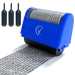 Identity Theft Protection Roller Stamps EXTRA WIDE Kit, Including 3-Pack Refills - Confidential Roller Stamp, Anti Theft, Privacy & Security Stamp, EXTRA WIDE version - Classy Blue