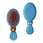 Hair Brush, Detangler Brush for Girls Boys Women Men Kids Wet Dry Hair, Mini Travel Detangling Brush for All Hair Types Glide Through Tangles With Ease for Smoothing Massaging Detangling, Blue