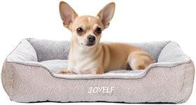 JOYELF Dog Bed Washable Calming Pet Bed, Anti Anxiety Cat Bed & Sofa, Cute Plush Pet Bed for Small Dog and Cat - Small Rectangle