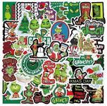 Christmas Stickers 50PCS, Christmas Ornament Stickers Water Bottle Decals Vinyl Christmas Decoration Waterproof Stickers for Laptop Cup Skateboard Phone Scrapbook Bike Suitcase Guitar