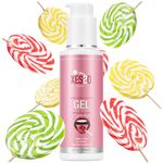 XESSO Edible Flavored Oral Gel Lube, Fruity Lollipop Flavored Water-Based Hypoallergenic Food-Grade Ingredients 4 Fl.oz for Oral Pleasure-Made in USA