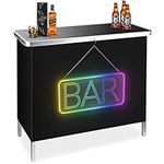 BRILLIHOOD Portable Pop-Up Bar Tabl
