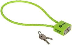 Lockdown 15 Inch Cable Gun Lock with Non-Marring, California DOJ Approved Design and Keyed Padlock for Secured Storage of Rifles, Pistols or Shotguns, Green