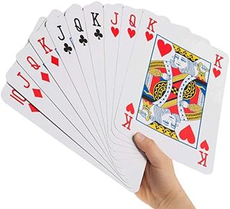 GOODS+GADGETS Jumbo Poker Cards in XXL - Cartes à Jouer au Poker géant Jeu de Cartes géant avec 52 Cartes