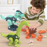 Umadiya® Branded Take Apart Dinosaur Toys, Pack of 3 Dinosaurs with Screwdrivers, Dino Kids Building Learning Toys, STEM Toy for Boys and Girls, 3 4 5 6 7 8 Year Old Boys and Girls (Dino-3)