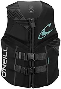 O'Neill Women's Reactor USCG Life Vest, Black/Black/Black,6