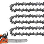 Windance 3 Pack, 18 Inch 0.325inch Pitch 0.058inch Gauge 72 Drive Link Chainsaw Chain Fit for Husqvarna/Dolmar/Jonsered, Heavy Duty Carbon Steel Saw Chain