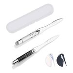 4 Pcs Letter Opener, Metal Letter Opener, Aluminum Foil Knife with 1 Transparent Storage Box, Metal Envelope Knife, Paper Cutter, Knife for Opening Gift Boxes