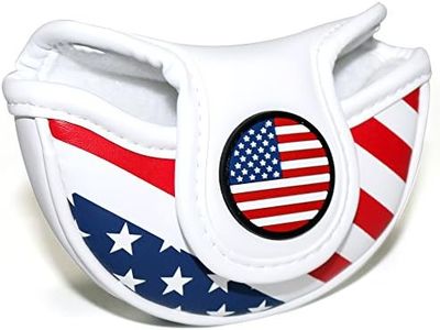 Craftsman Golf Stars and Stripes USA Mid Mallet Putter Cover Headcover Magnetic(for a Heel/Offset-Shafted Putter)