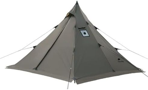 Naturehike 4 Season Hot Tent with Stove Jack, 2-4 Person,Teepee Tent with Fire Retardant Flue Pipes, with Inner Tent for Family Camping, Car Camping, RV Camping, Hiking