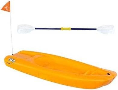 Pelican Solo 6 Feet Sit-on-top Youth Kayak Kids Kayak|Perfect for Kids Comes with Kayak Accessories, Paddle and Safety Flag (seat not Included), Yellow, One Size