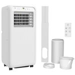 HOMCOM 9000 BTU Air Conditioning Unit, 3-in-1 Portable Air Conditioner, Dehumidifier, Cooling Fan with 2 Speeds, Remote Control, Digital Display, 24H Timer, Window Venting Kit, 20m²