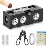 WIILGN 10-in-1 Billiards Pool Cue Tip Shaper, Pool Cue Tips Replacement Kit, Pool Cue Shaper, Pool Cue Tip Tool, Pool Cue Tips Repair Tool for Replacement and Shaping Cue Tips (10-in-1)