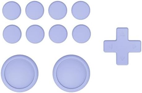 PlayVital Silicone Cross D-Pad Button Covers and Thumb Grip Set - Switch Lite D-Pad Button Cap, ABXY Directional Key Button Caps Compatible with Nintendo Switch/OLED Joycon/Switch Lite, Light Violet