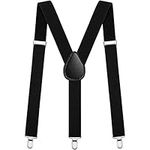 ramoni Suspenders Men, Mens Suspenders Y Shape Adjustable Elastic Suspenders Trousers Braces, Mens Braces for Trousers with Strong Clips One Size for Men Women Business Wedding Casual