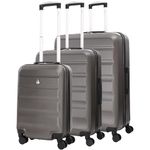 Aerolite Set of 3 Lightweight Luggage 4 Wheel ABS Hard Shell Suitcase 3 Piece with 5 Year Warranty (21" Cabin + 25" Medium + 29" Large)