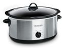 Crock-Pot 7-Quart Manual Slow Cooker, Family Size Serves 8+ People & Fits 6-lb Roast, Removable Stoneware with Warming Setting, Dishwasher Safe for Easy Cleanup, Stainless Steel