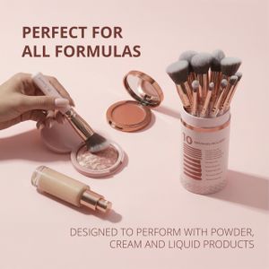 Kabuki 10-Piece Makeup Brush Set – Soft Synthetic Bristles