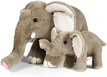 Ice King Bear Mom and Baby Stuffed Animals Set Zoo Wild Animals (Elephant)