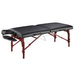 Master Massage 31" Montclair Pro Portable Massage Table Package, Memory Foam Cushioning, Reiki Panels, Shiatsu Cable Release- Tattoo Table, Spa Bed, Facial Bed (Black)