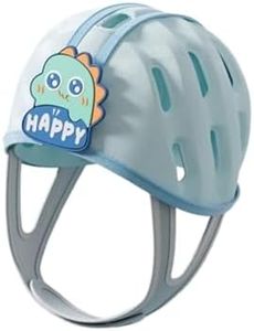 Baby Safety Helmet is Ultra Lightweight, Expandable, and Breathable. The Circumference of The Baby Safety Helmet Head is 16-19 inches (Green Dinosaurs)