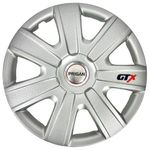 PRIGAN Wheel Cover for Universal Silver Wheel Cover 16" for All 16 Inch Cars (Set of 4 Pcs) (Press Fitting) Model Name- GTX Silver 16