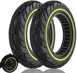 Felixstory 10x2.125 Solid Tire, Replacement for 10x2/54-152, 50/75-6.1, 10x2, 8.5x2 Original Tire, Fit for Ninebot F25 D18W Gotrax G4 iScooter i9 plus isinwheel s9 max Electric Scooter, Luminous green