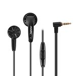 FAAEAL Iris Ancestor in-Ear Earphones, Super Bass 3.5mm Wired Headphones, Earbuds Without/with HD Microphone, Balanced Sound 32ohm Flat Head Earbuds for Smartphones (with Mic, Black)