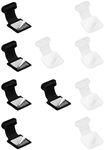 tunghey 10Pack Type C Port Dust Plugs, USB C Dust Cover Caps Phone Type-C Anti Dust Charging Port Plug Silicone Dust Protectors with Removable Adhesive for Laptop Phone (Transparent/Black)