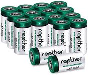 Rapthor CR123A 3V Lithium Battery 1650mAh High Power CR123 123a CR17345 Non-rechargeable Batteries with Built-in PTC for Flashlight Toys Alarm System Microphones (16 Pack)