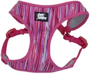 Coastal Pet Ribbon Designer Wrap Adjustable Dog Harness - Large & Small Dog Harness - Breathable Mesh Harness for Dogs Pet Supplies for Dogs - Pink Flamingo Stripe, 5/8" x 16-19"