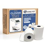 Thermal Paper, 2 1/4 x 80 fits Clover Mini and Mobile (10 rolls)