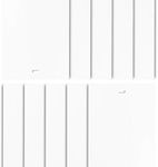 DALIX PVC Vertical Blind Replacement Slats Curved Smooth White 52.5 x 3.5 (10-Pack)