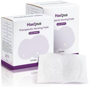 Hydrogel Nipple Pads for Sore Nipples, Rapid Pain Relief, 24 Count