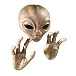 Design Toscano Roswell The Alien Wall Sculpture Plaque, 33 cm, Set of Head and Two Hands, Polyresin, Full Color