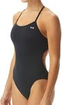 TYR Durafast Elite Lapped Trinityfit Polyester Womens Swimsuit, 32 (Black)