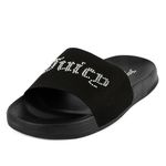 Juicy Couture Slide Sandals, Beach Flats for Women, Summer Shoes, Waycool- Black, 8