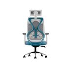 CELLBELL C190 Berlin Office Chair, High Back Mesh Ergonomic Home Office Desk Chair (White - Blue)