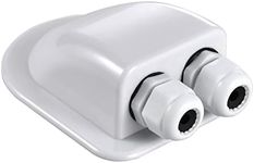 Spartan Power White ABS Double Solar Cable Entry Housing Gland for Solar Panel in RV, Truck Camper, Van, Boat, Cabin (White, 3 Pack)