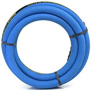 BLUBIRD BB3415 3/4" x 15' Rubber Air Hose, 100% Rubber, Lightest, Strongest, Most Flexible, 300 PSI, 50F to 190F Degrees, Ozone Resistant, High Strength Polyester Braided