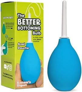 Bottom’s Digest Enema Bulb 3.0-oz Anal Douche with Easy-Clean 6-cm White Tip for Men & Women