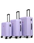 Widfre Luggage Sets 3 Pieces Carry on Suitcase Hardshell Lightweight Travel with Double Spinner Wheels Locks TSA Approved, Purple 2