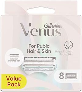 Gillette Venus Women Bikini Pubic Hair and Skin Razor Refill Blades for Intimate Grooming 8 Count