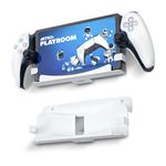 ECHZOVE PS Portal Wall Mount, Wall Mounting Kit for Playstation Portal Remote Player on Wall Near Or Behind TV, Display and Storage Bracket for PS5 Portal Accessories - White