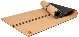 Luxury Cork Yoga Mat - Non Slip, Extra Thick Grip. Thicker, Longer, and Wider for More Comfort and Support. Tough Enough For Hot Yoga. Natural, Non Toxic, and Eco Friendly. Optional Alignment Lines.