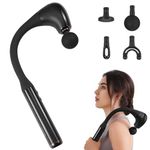 Careboda Massage Gun with Upgraded Extension Handle for Deep Tissue Muscle, 10MM Cordless Handheld Back Massager Gun with 4 Replacement Heads for Treatment, Relax, Gifts