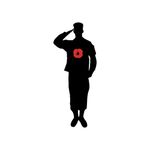 Influent UK Salute Soldier Lest We Forget Remembrance Day Sticker, Poppy Flower Decal, Car, Window, Fridge, Laptop Sticker (Medium)