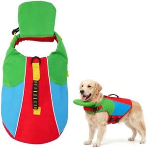 Dog Life Jacket with Chin Float, 2026 Premium Front Float Dog Life Jacket with Chin Support for Pool Boating Pet Supplies, Dog Life Jackets with Head Support for French Bulldog XS to XXL (A, X-Large)