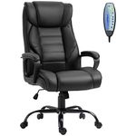 Vinsetto Massage Office Chair, High Back Executive Office Chair with 6-Point Vibration, Adjustable Height, Swivel Seat and Rocking Function, Black